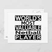 Der wertvollste Netball-Spieler der Welt Postkarte (Vorne/Hinten)