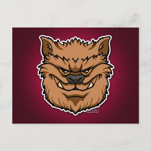 Der Werwolf (braun) Postkarte (Vorderseite)