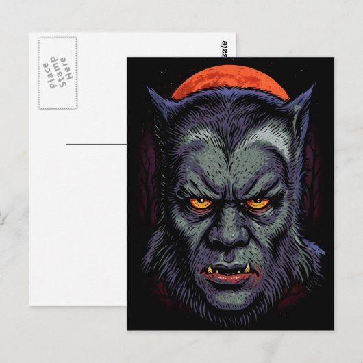 Der Werwolf-Fluch-Postkarte Postkarte (Vorne/Hinten)