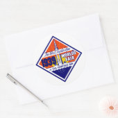 Der Westen lädt Sie ein Runder Aufkleber (Umschlag)