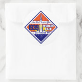 Der Westen lädt Sie ein Runder Aufkleber (Tasche)