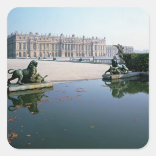 Der Westen oder die Gartenfassade, die vom Parterr Quadratischer Aufkleber