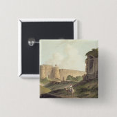 Der Western-Eingang von Shere Shahs Fort, Delhi, Button (Vorne & Hinten)
