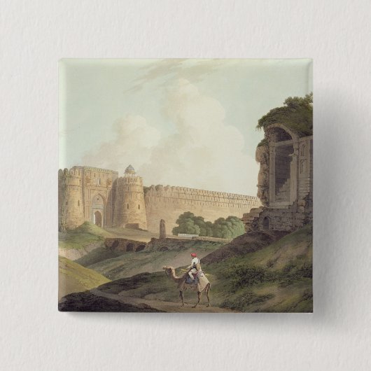 Der Western-Eingang von Shere Shahs Fort, Delhi, Button (Vorderseite)