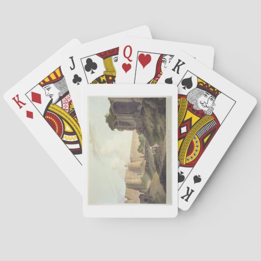 Der Western-Eingang von Shere Shahs Fort, Delhi, Spielkarten (Rückseite)