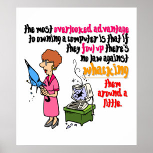 Der Whacking Computer wird (1) erlaubt Poster