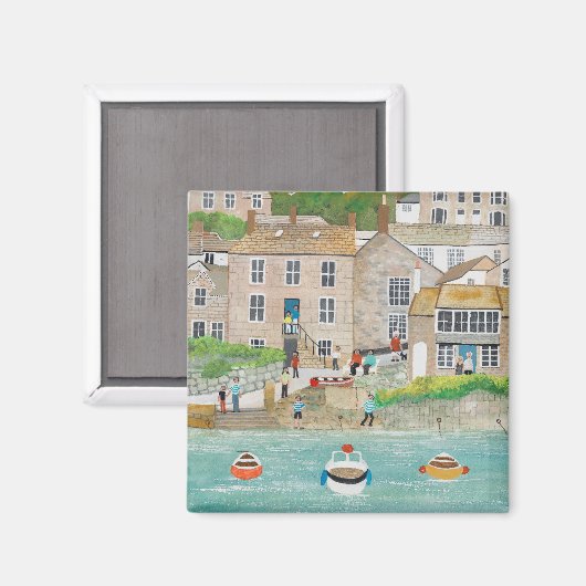 Der Wharf in Mousehole Magnet (Vorderseite/Rückseite)