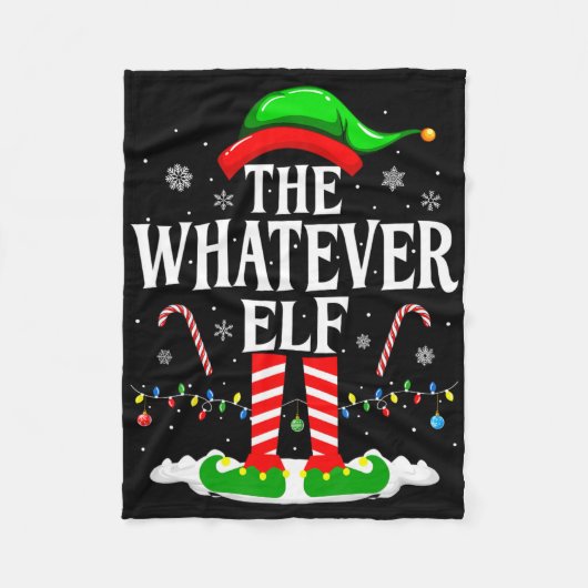 Der Whatever Elf Weihnachten Lustige passende Fami Fleecedecke (Vorderseite)