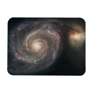 Der Whirlpool Galaxy M51 & Companion im Weltraum Magnet