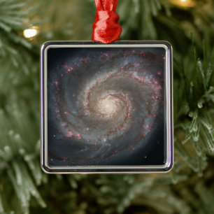Der Whirlpool Galaxy M51 & Companion im Weltraum Ornament Aus Metall