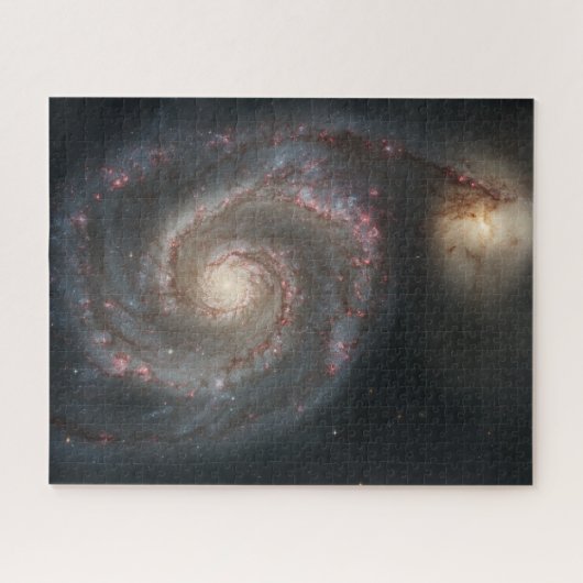 Der Whirlpool Galaxy M51 & Companion im Weltraum Puzzle (Horizontal)