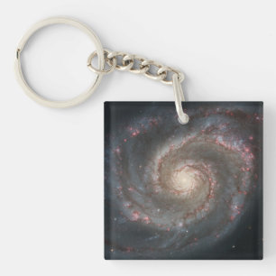 Der Whirlpool Galaxy M51 & Companion im Weltraum Schlüsselanhänger