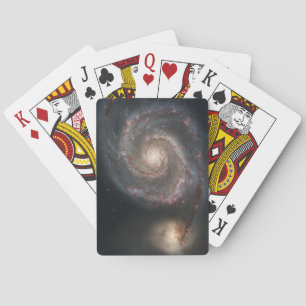 Der Whirlpool Galaxy M51 & Companion im Weltraum Spielkarten