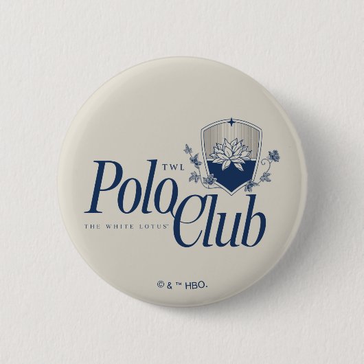 Der White Lotus Polo Club Button (Vorderseite)