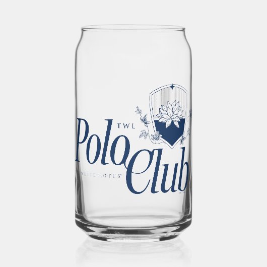 Der White Lotus Polo Club Dosenglas (Vorderseite)