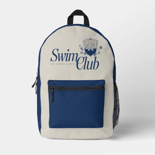 Der White Lotus Swim Club Bedruckter Rucksack (Vorderseite)