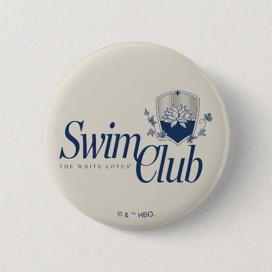 Der White Lotus Swim Club Button (Vorderseite)