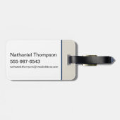 Der White Lotus Swim Club Gepäckanhänger (Rückseite horizontal)