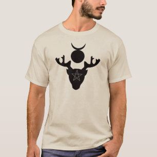 Der Wiccan gehörnte Gott Cernunnos, schwarze T-Shirt