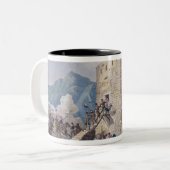 Der Widerstand von vierzig griechischen Rebellen Zweifarbige Tasse (Vorderseite Links)