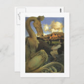 Der widerstrebende Drache, Maxfield Parrish Fine Postkarte (Vorne/Hinten)