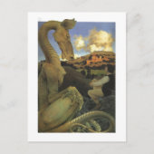 Der widerstrebende Drache, Maxfield Parrish Fine Postkarte (Vorderseite)