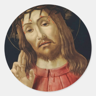 Der wiederauferstandene Christus Runder Aufkleber