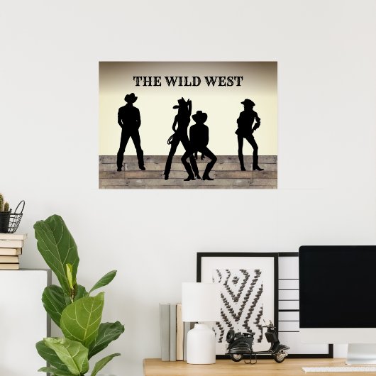 Der "Wild West Custom Text" Poster (Heimbüro)