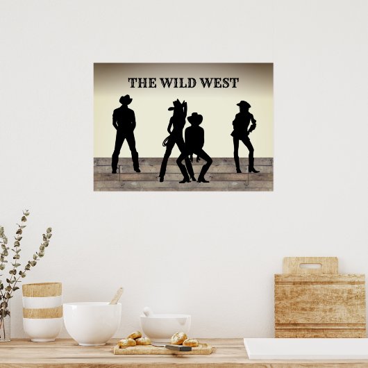 Der "Wild West Custom Text" Poster (Küche)