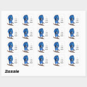 Der WildBlue-Jay-Vogelsticker Quadratischer Aufkleber (Blatt)