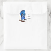 Der WildBlue-Jay-Vogelsticker Quadratischer Aufkleber (Tasche)