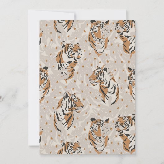 Der wilde Dschungeltiger lädt zum ersten Geburtsta Einladung (Rückseite)