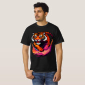 Der wilde farbenfrohe Tiger T-Shirt (Vorne ganz)