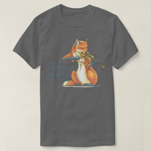 Der wilde Fox auf der Geige T-Shirt (Design vorne)