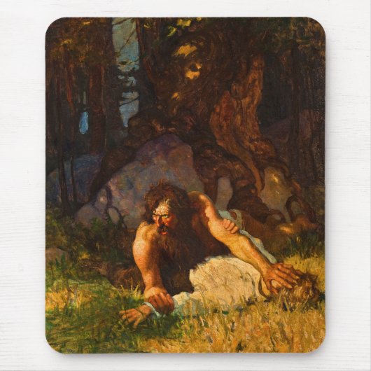 Der Wilde Mann von Tabor Island von N. C. Wyeth Mousepad (Vorne)