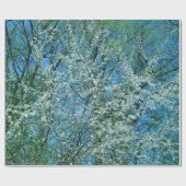 Der wilde Pflaumenbaum in Blüte Geschenkpapier (Flach)