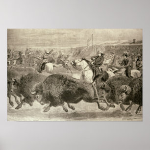 Der "wilde Westen" am großen Amerikaner Poster