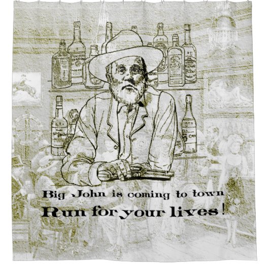 Der wilde Westen Duschvorhang (Vorderseite)