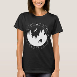 Der Wildwoods der Frauen Logo T (dunkle Farben) T-Shirt