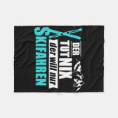 Der Will Nur Ski Winter Sportgeschenk Fleecedecke (Vorderseite (Horizontal))