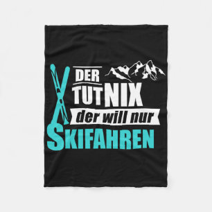 Der Will Nur Ski Winter Sportgeschenk Fleecedecke