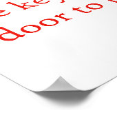 Der Wille, den Wunsch nach Erfolg zu gewinnen - pe Poster (Ecke)