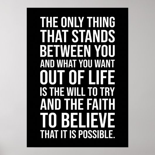 Der Wille zu versuchen und zu glauben - Erfolg Mot Poster (Vorne)