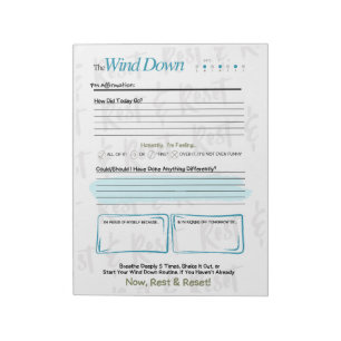 Der WIND DOWN – 5-Minuten-Abend-Journal-Notizblock Notizblock