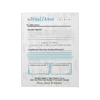 Der WIND DOWN – 5-Minuten-Abend-Journal-Notizblock Notizblock