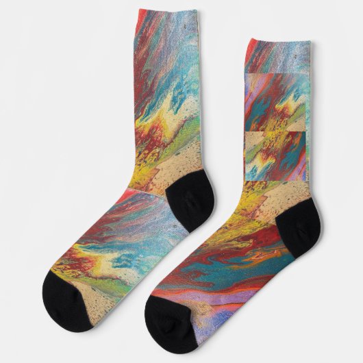 Der Wind fegt den See. Socken (Linkes Detail)