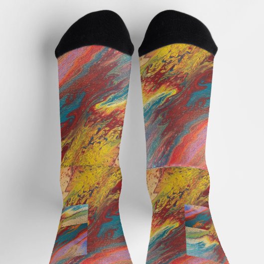 Der Wind fegt den See. Socken (Oben)