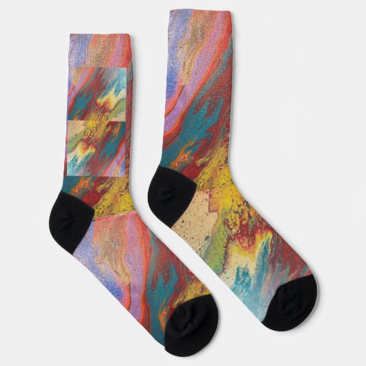 Der Wind fegt den See. Socken (Rechts)