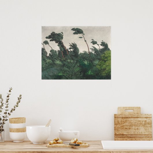 Der Wind - Félix Vallotton, Schweizer Kunstposter Poster (Küche)