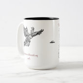 Der Wind unter meiner Bulldogge-Tasse Zweifarbige Tasse (Vorderseite Links)